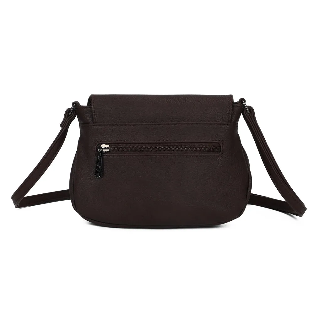 Gallantry La Mokaïa sac bandoulière coffee pompons