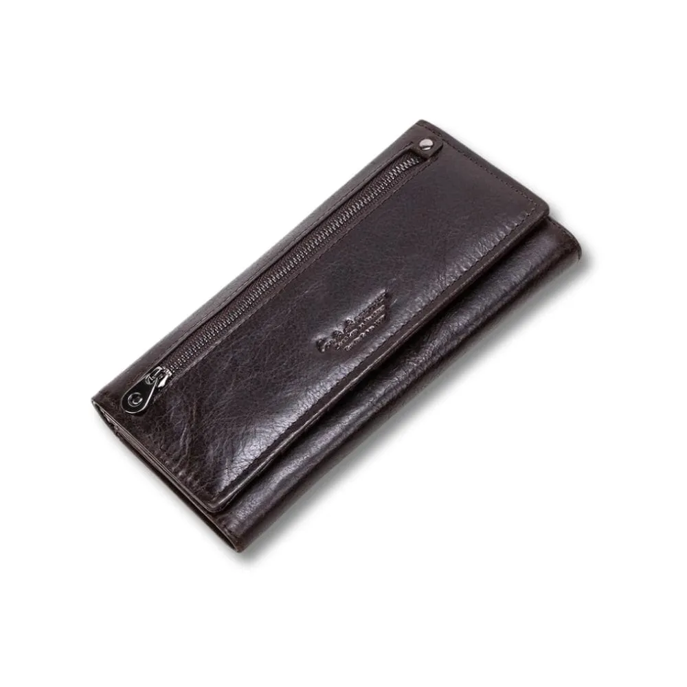 Maison Sacoches Daro porte-monnaie long cuir noir