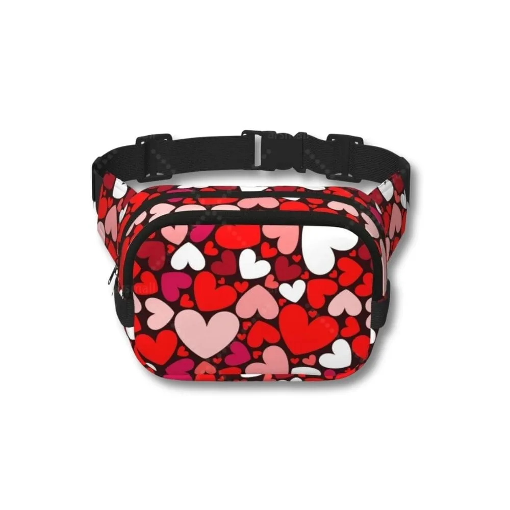 Maison Sacoches Love banane rouge femme motif cœur