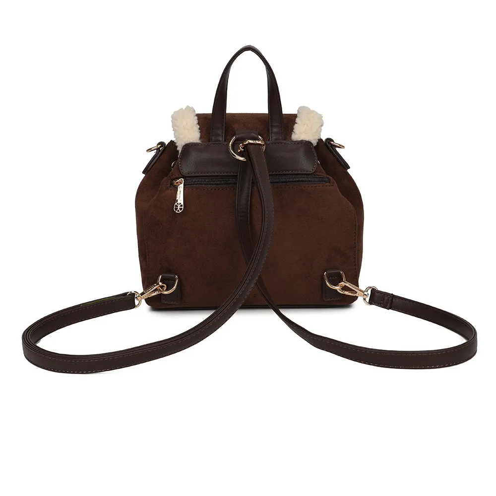 Gallantry Paris Le Sherpa sac à main coffee effet mouton