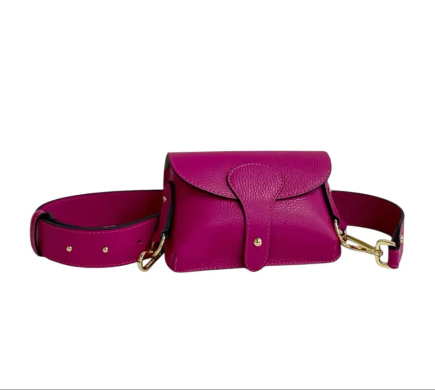Hexagone Cuir Andgie pochette cuir noir 17 cm