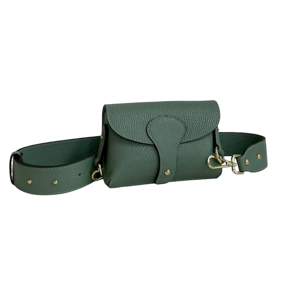Hexagone Cuir Andgie pochette cuir noir 17 cm
