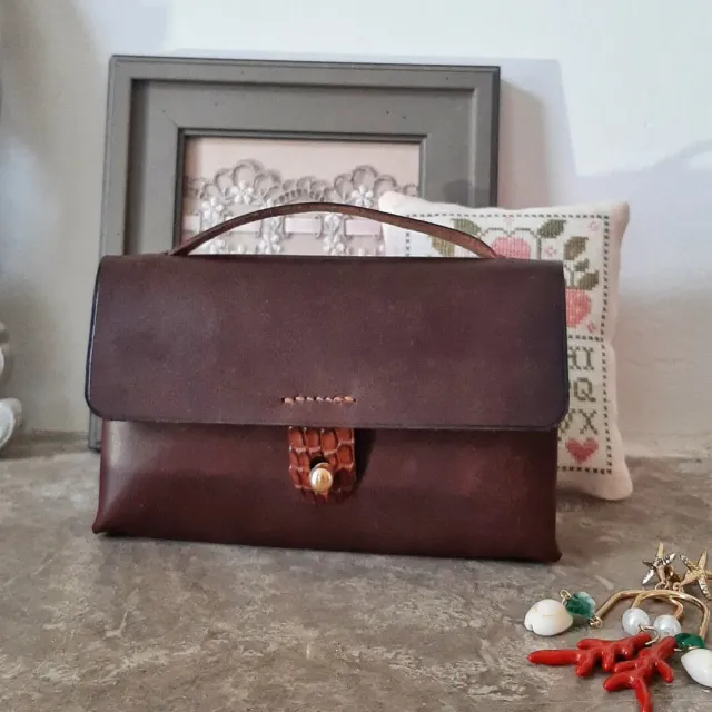 Atelier Anne R Amore petite pochette cuir irisé