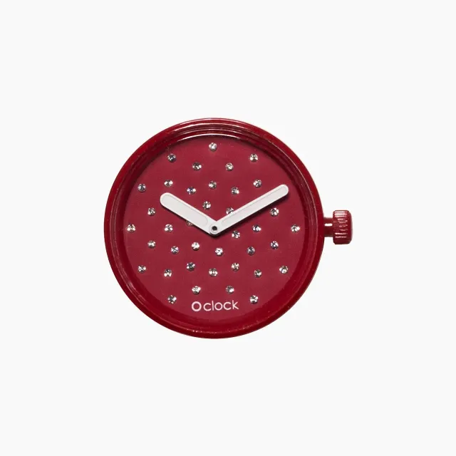 O bag O clock Cristal Ruby mécanisme montre