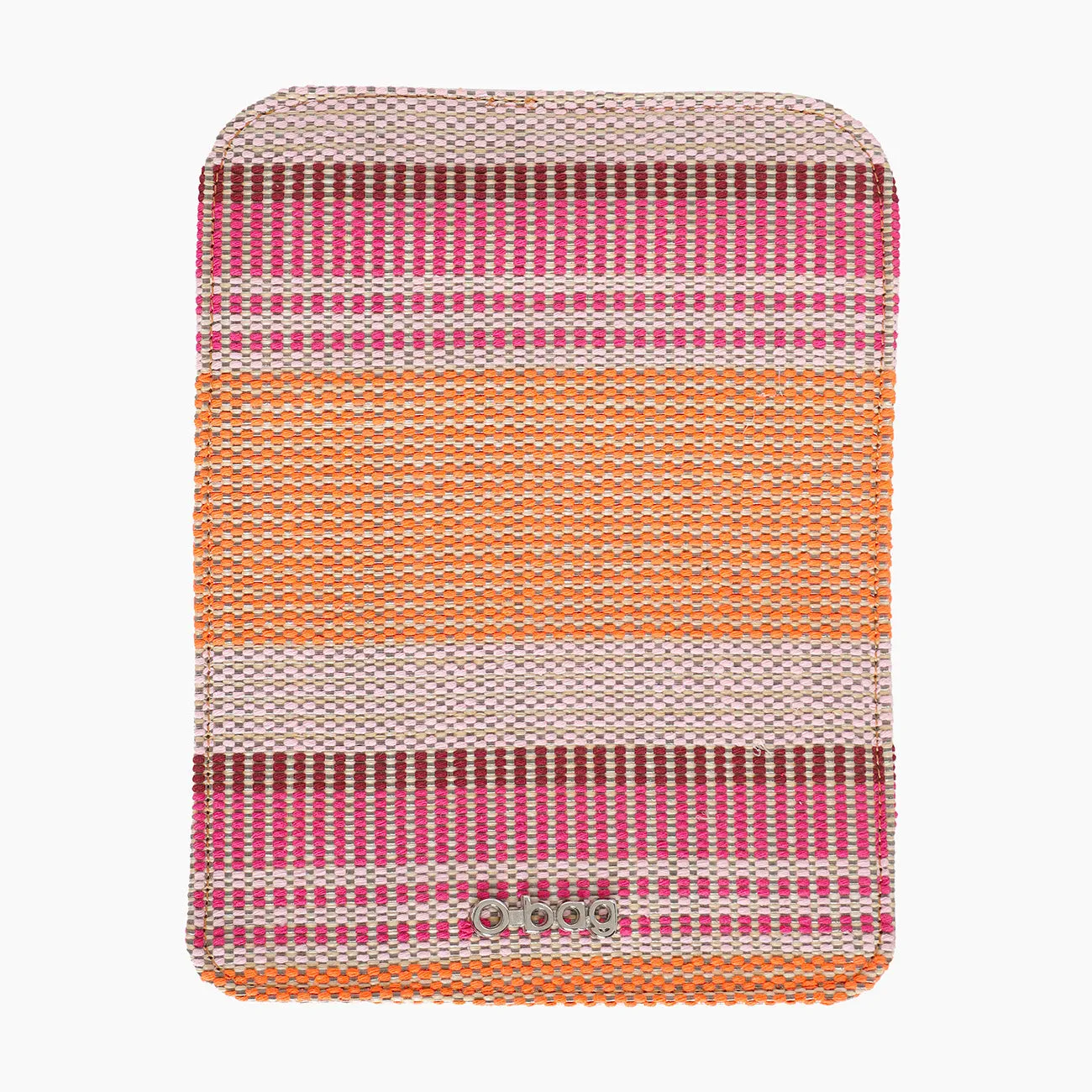 O bag O Pocket rabat sac raphia rayures fuchsia