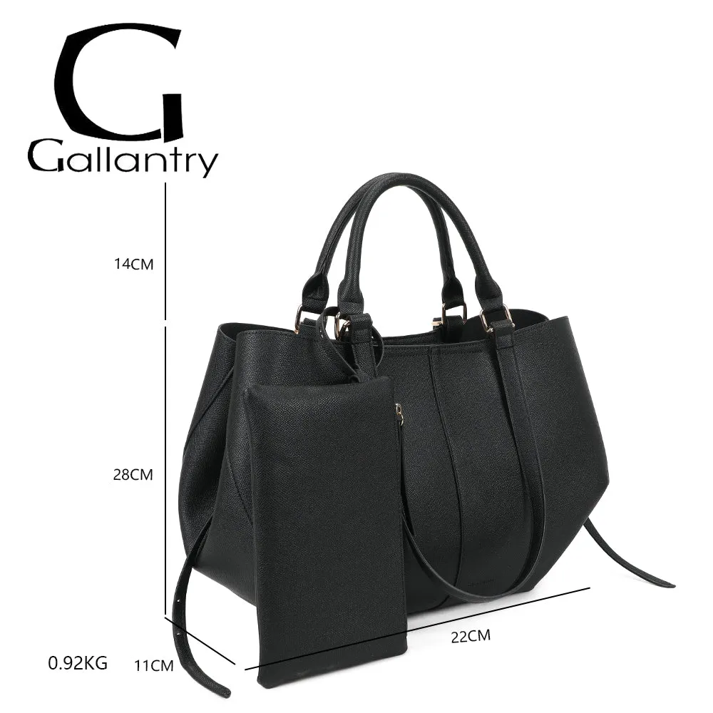 Gallantry Paris Adriana Sac cabas Noir pochette grainé