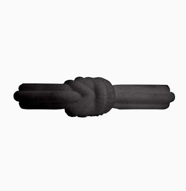 O bag O bracelet knot single bracelet noir taille L silicone
