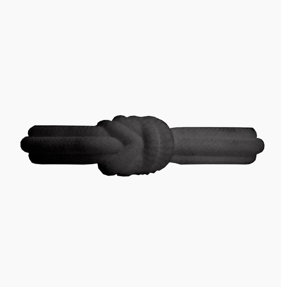 O bag O bracelet knot single bracelet noir taille L silicone
