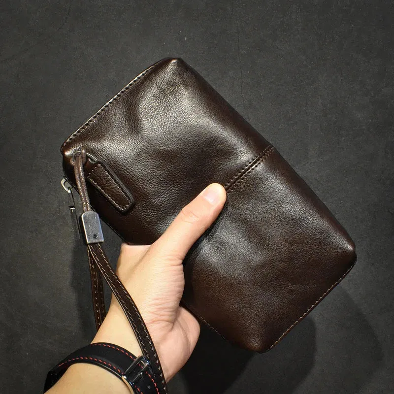 Mon Sacoche Pochette Longue en Cuir Homme Noir
