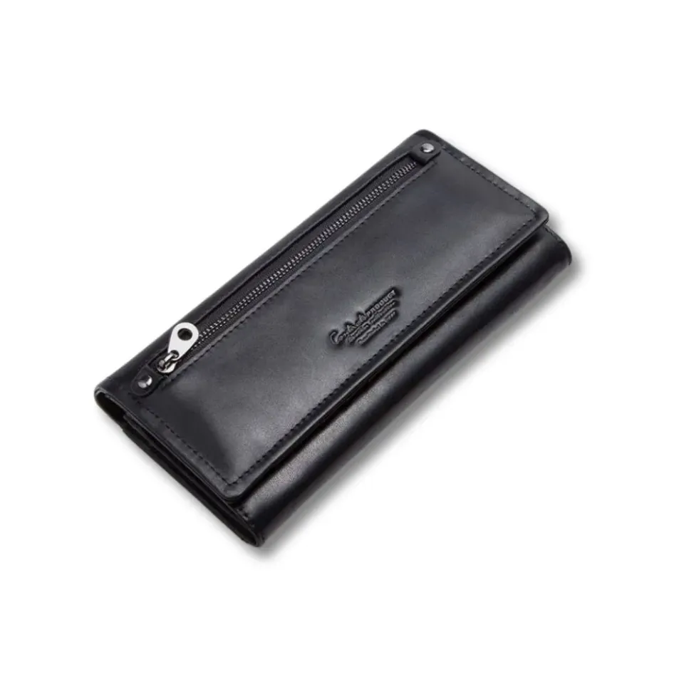 Maison Sacoches Daro porte-monnaie long cuir noir