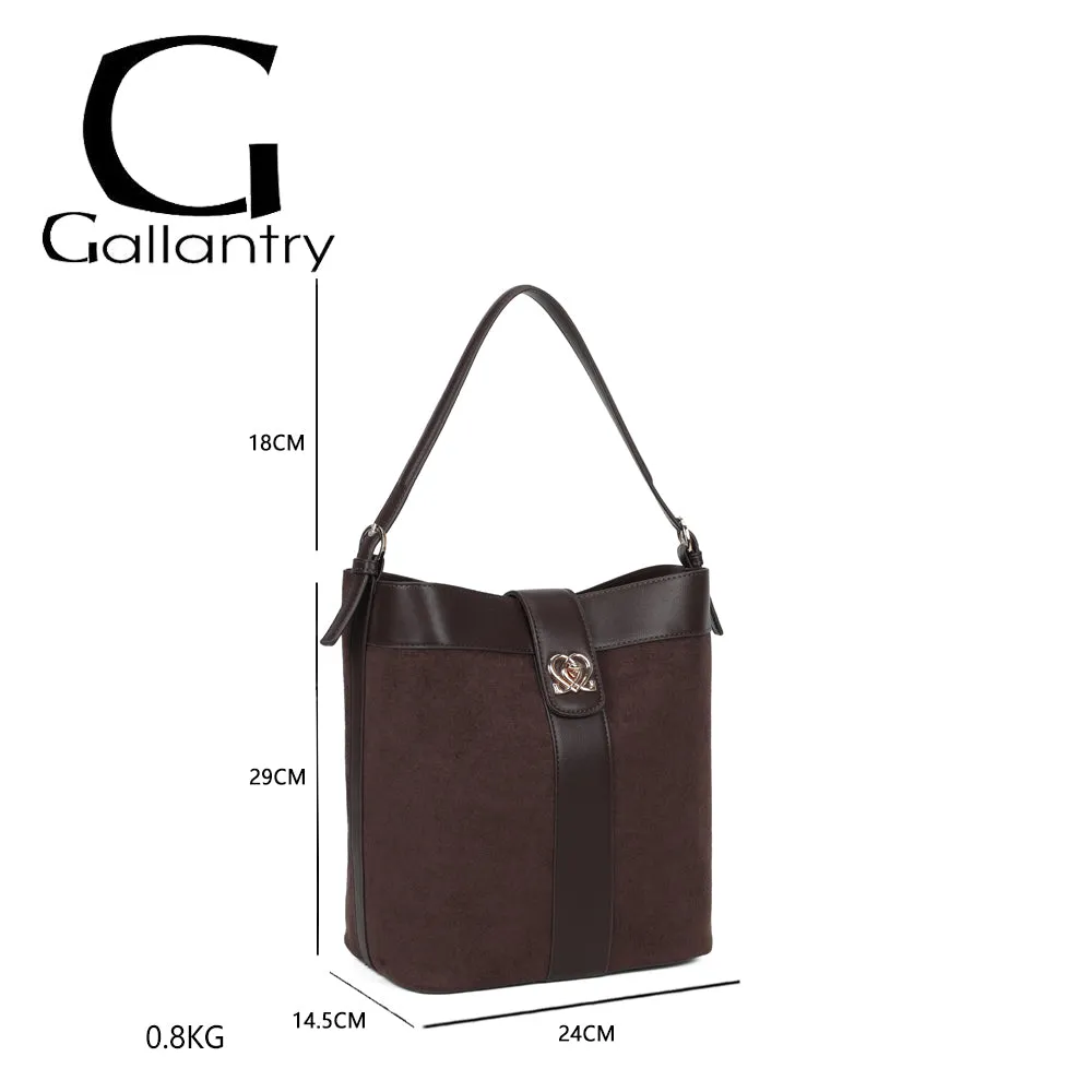 Gallantry Paris Sibylle sac seau coffee suédine