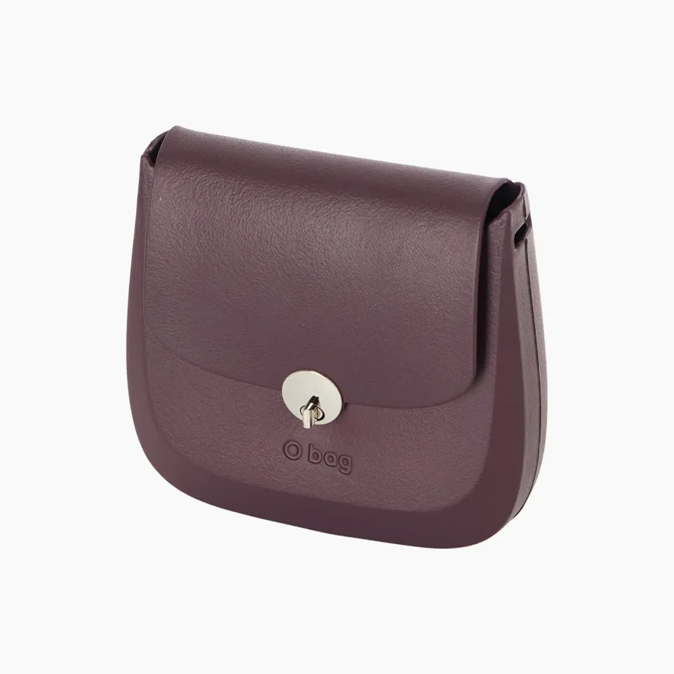O bag Chase corps sac bordeaux fermoir argent