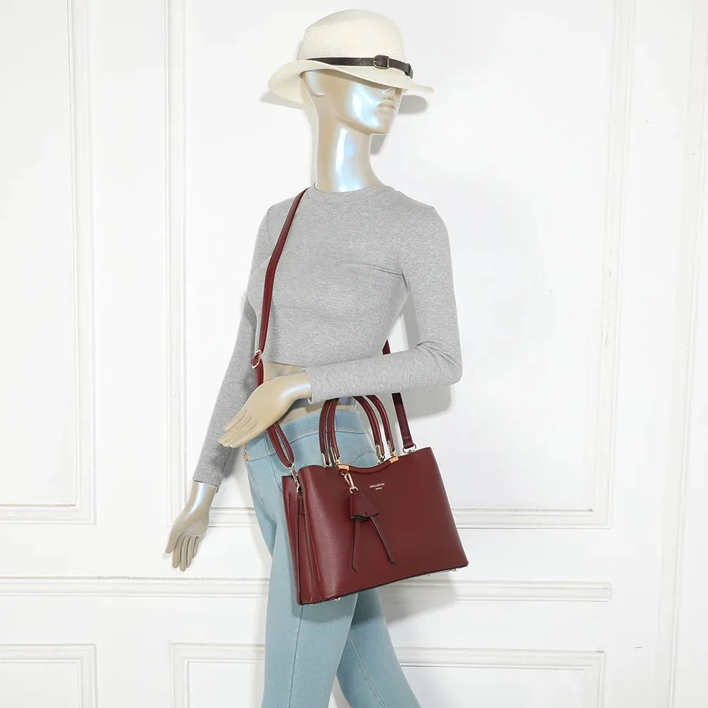 Gallantry Le Azalée sac à main bordeaux grainé