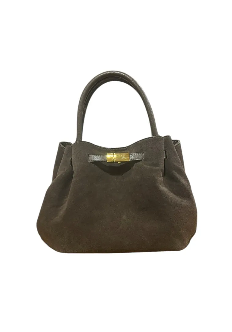 Hexagone Cuir Volanti sac à main daim
