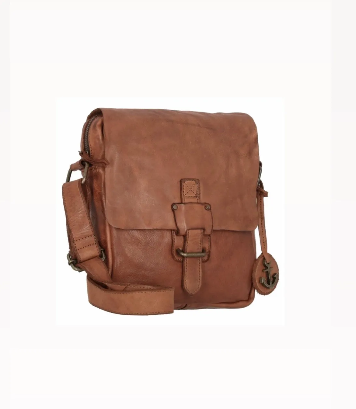 Hexagone Cuir Vegas pochette bandoulière cuir noir homme