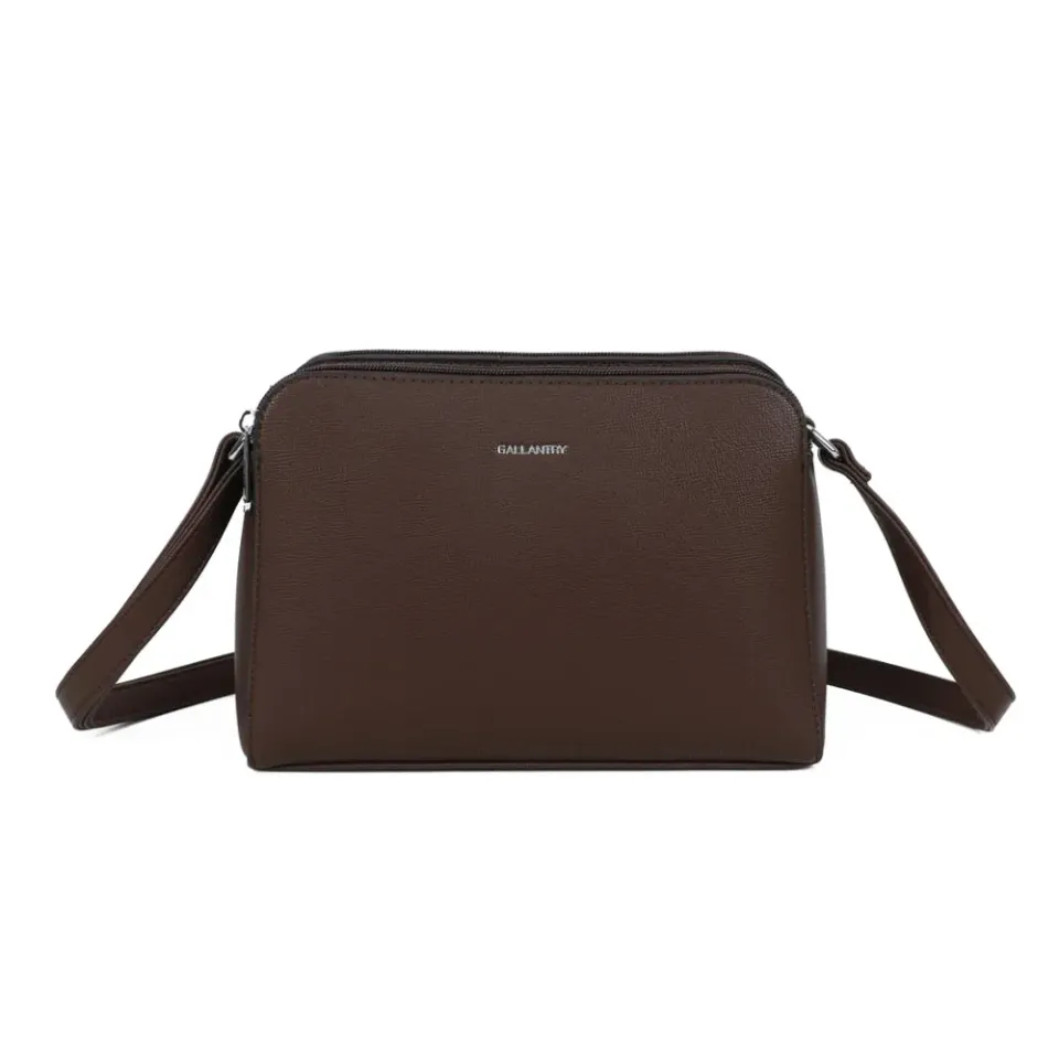 Gallantry Gallante sac bandoulière Coffee zippé