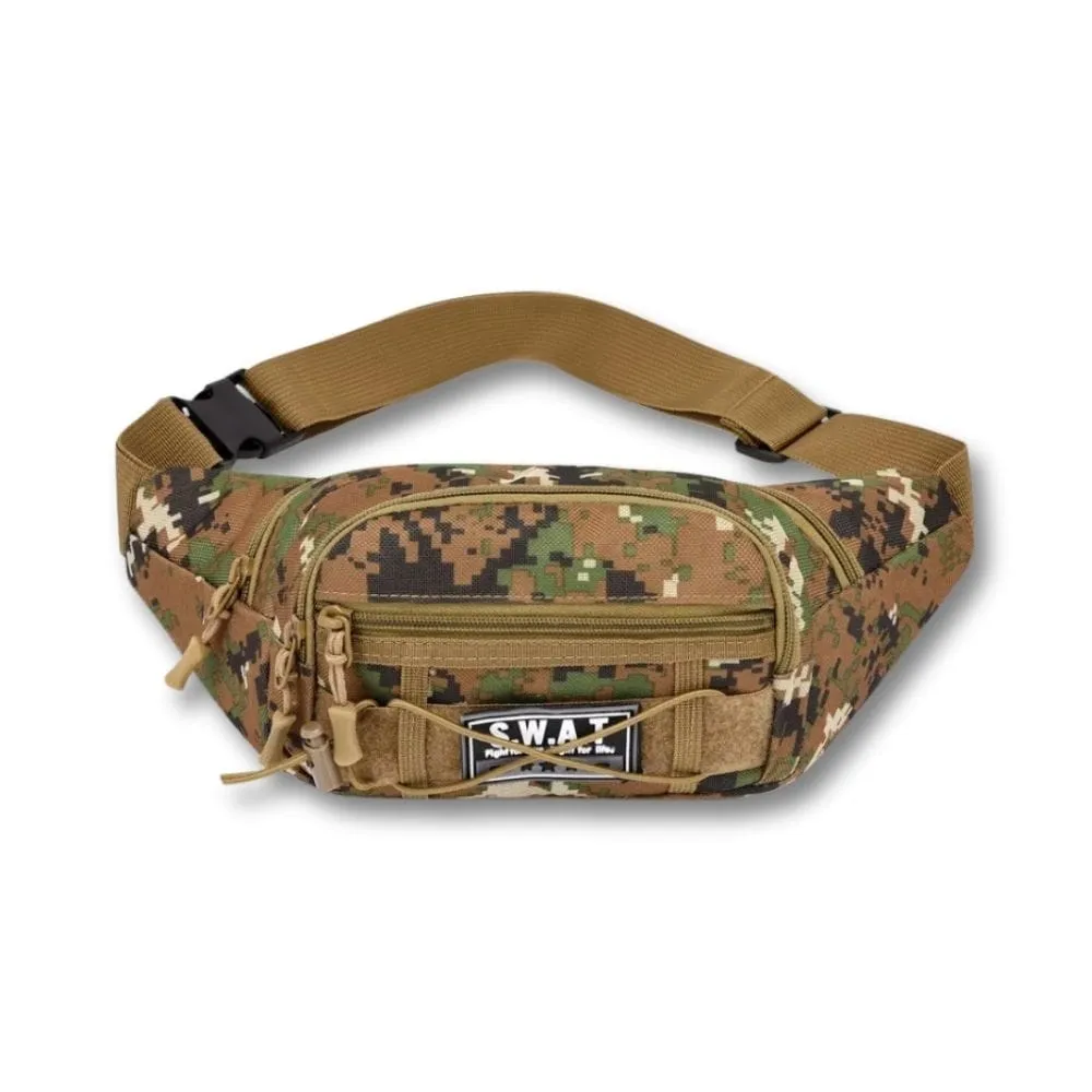 Maison Sacoches Sixian sac banane militaire noir nylon