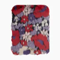 O bag O pocket rabat fourrure synthétique rouge