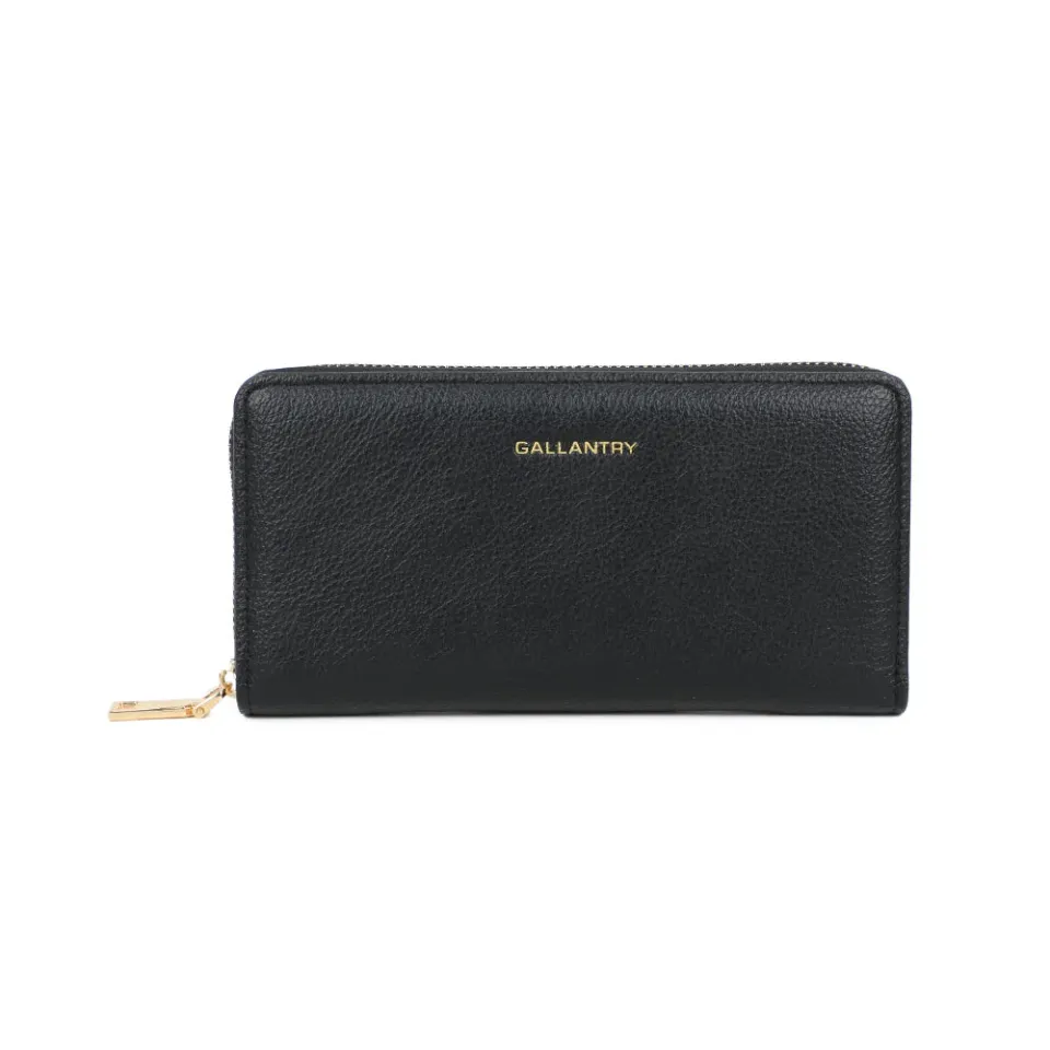 Gallantry Paris Thaïs Zip portefeuille noir grainé