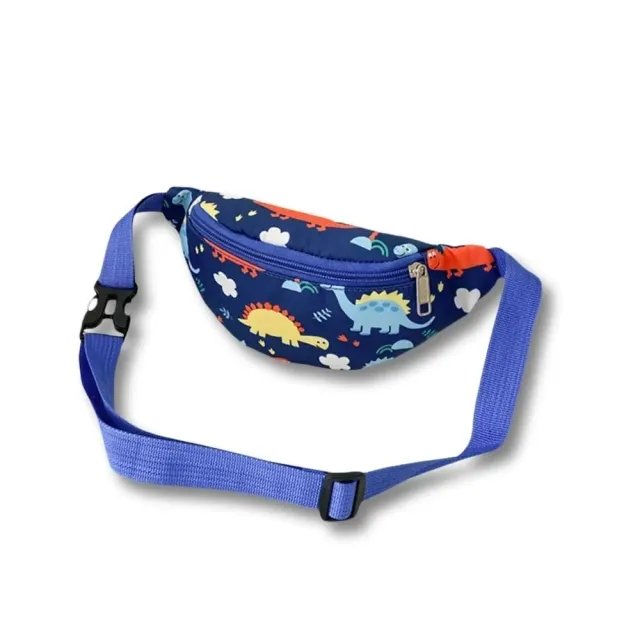 Maison Sacoches Titou Sac Banane Enfant Garcon Bleu Dino 24 cm