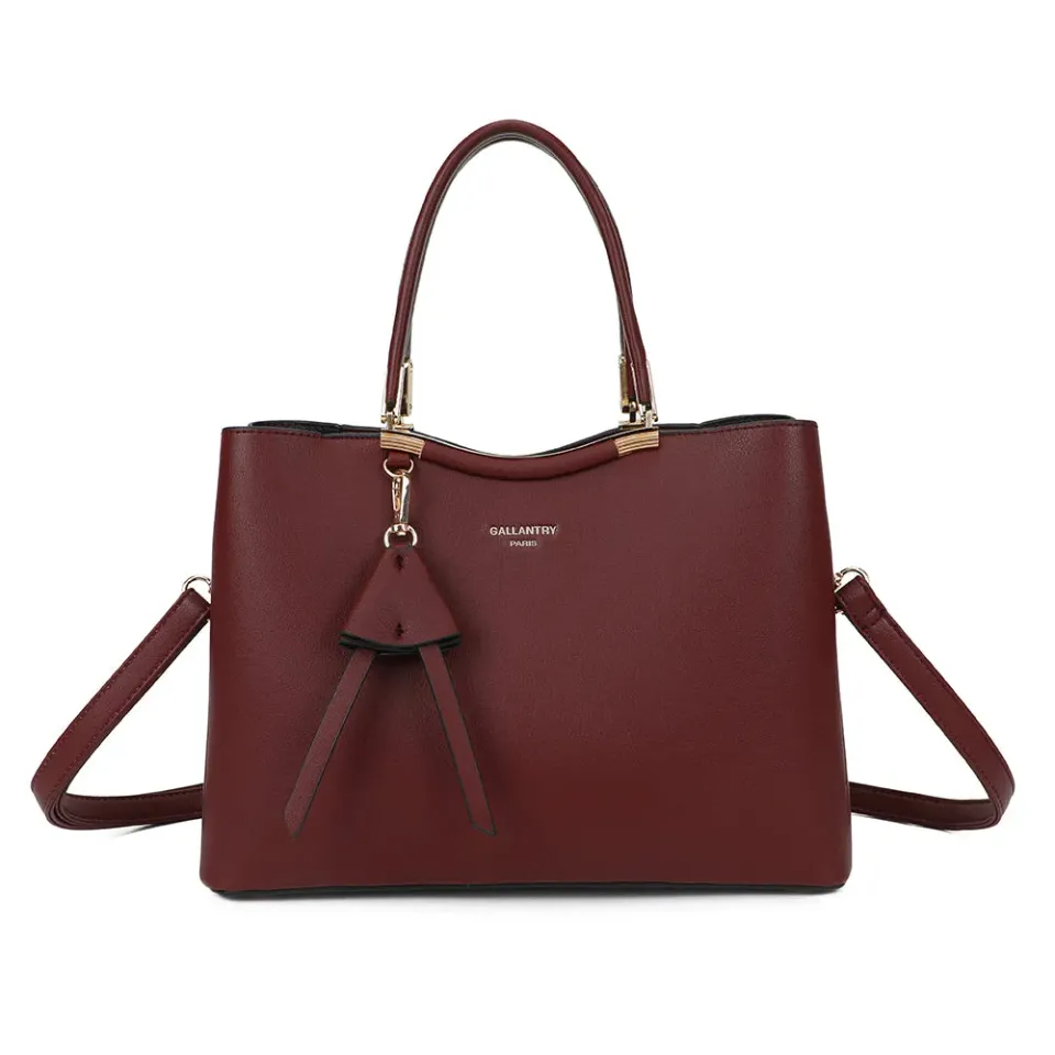 Gallantry Le Azalée sac à main bordeaux grainé