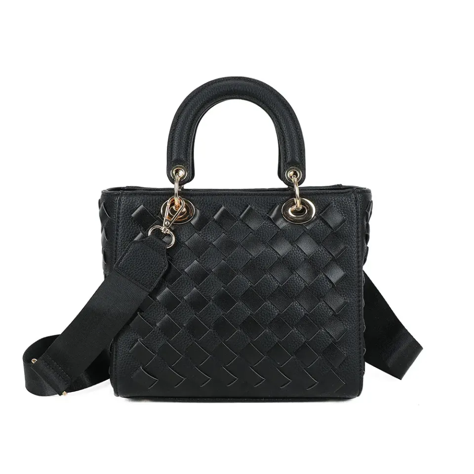 Gallantry Allure Tressée sac main noir tressé 23cm