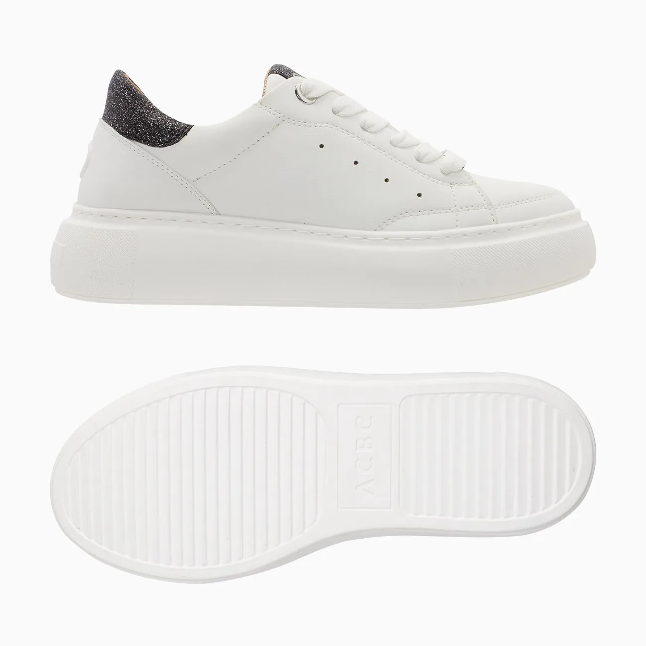 O bag Dubai sneakers blanc noir glitter taille 37