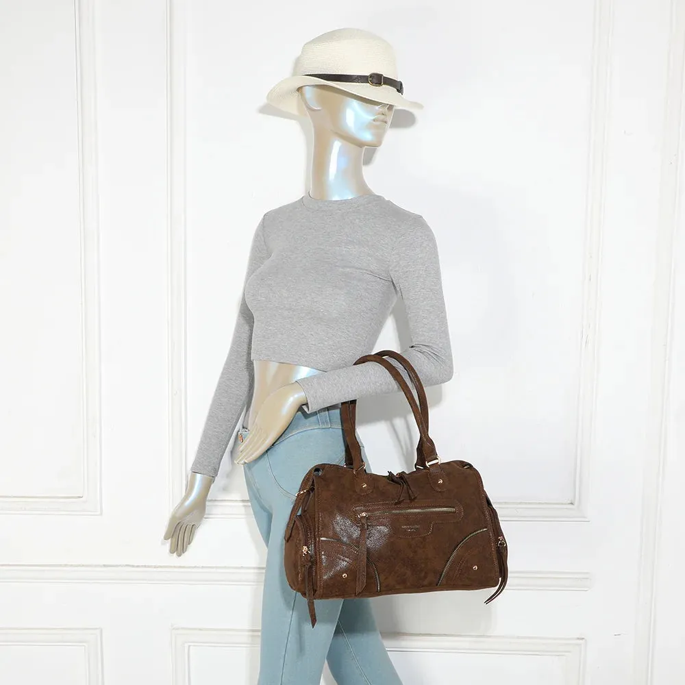 Gallantry Paris Le Montana sac bowling marron vintage