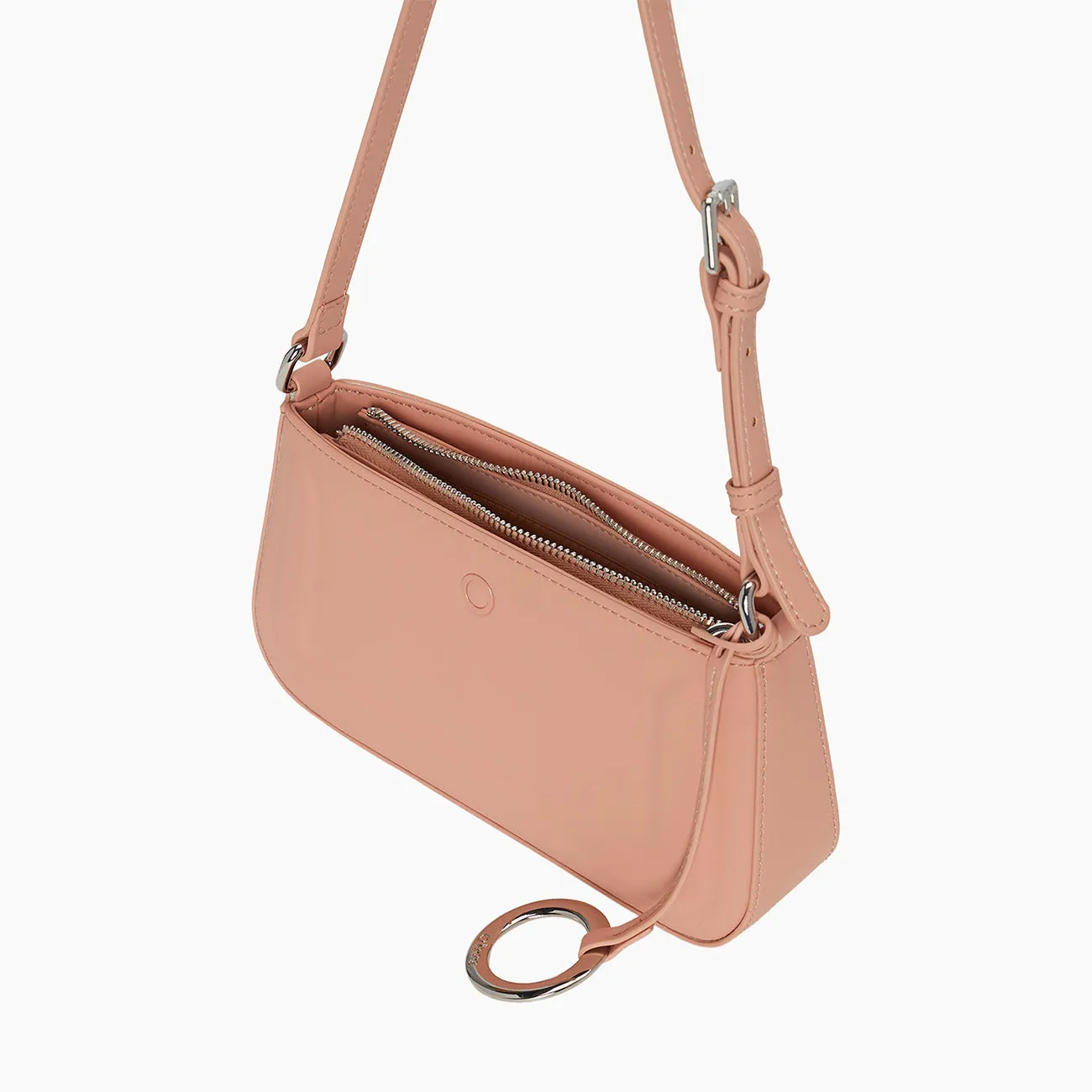 O bag Party sac bandoulière gommé blush