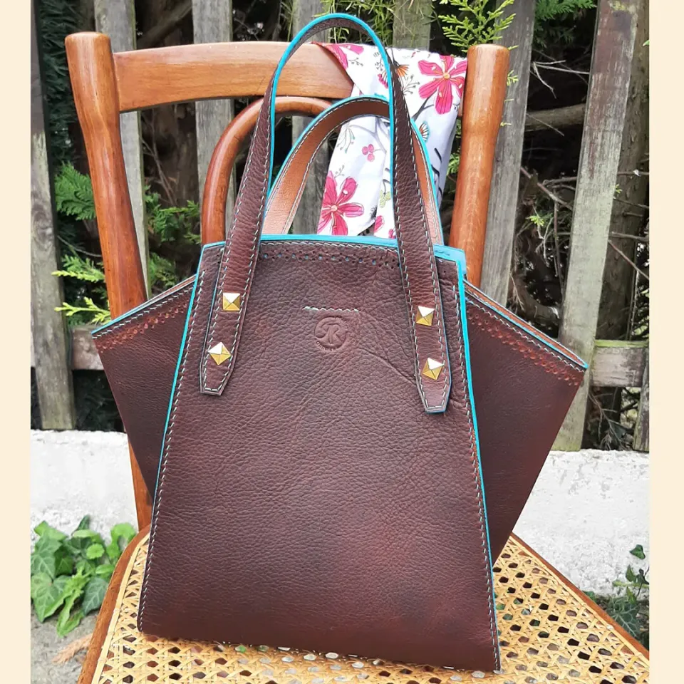 Atelier Anne R Sac Cabas sac cuir pull-up tannage végétal