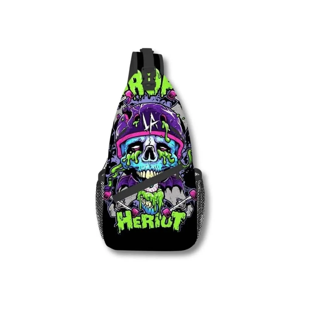 Maison Sacoches Skull sac bandoulière motif 7 tissu