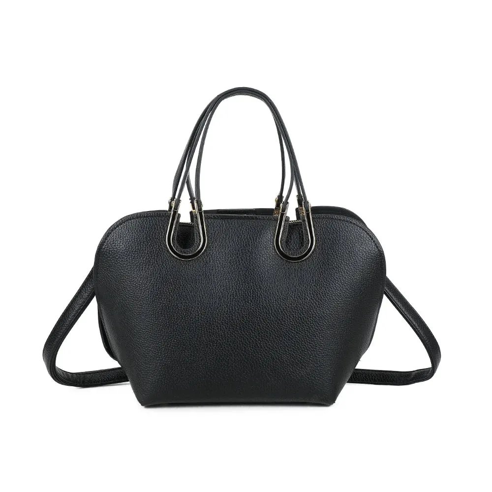 Gallantry Élora sac à main noir simili cuir grainé