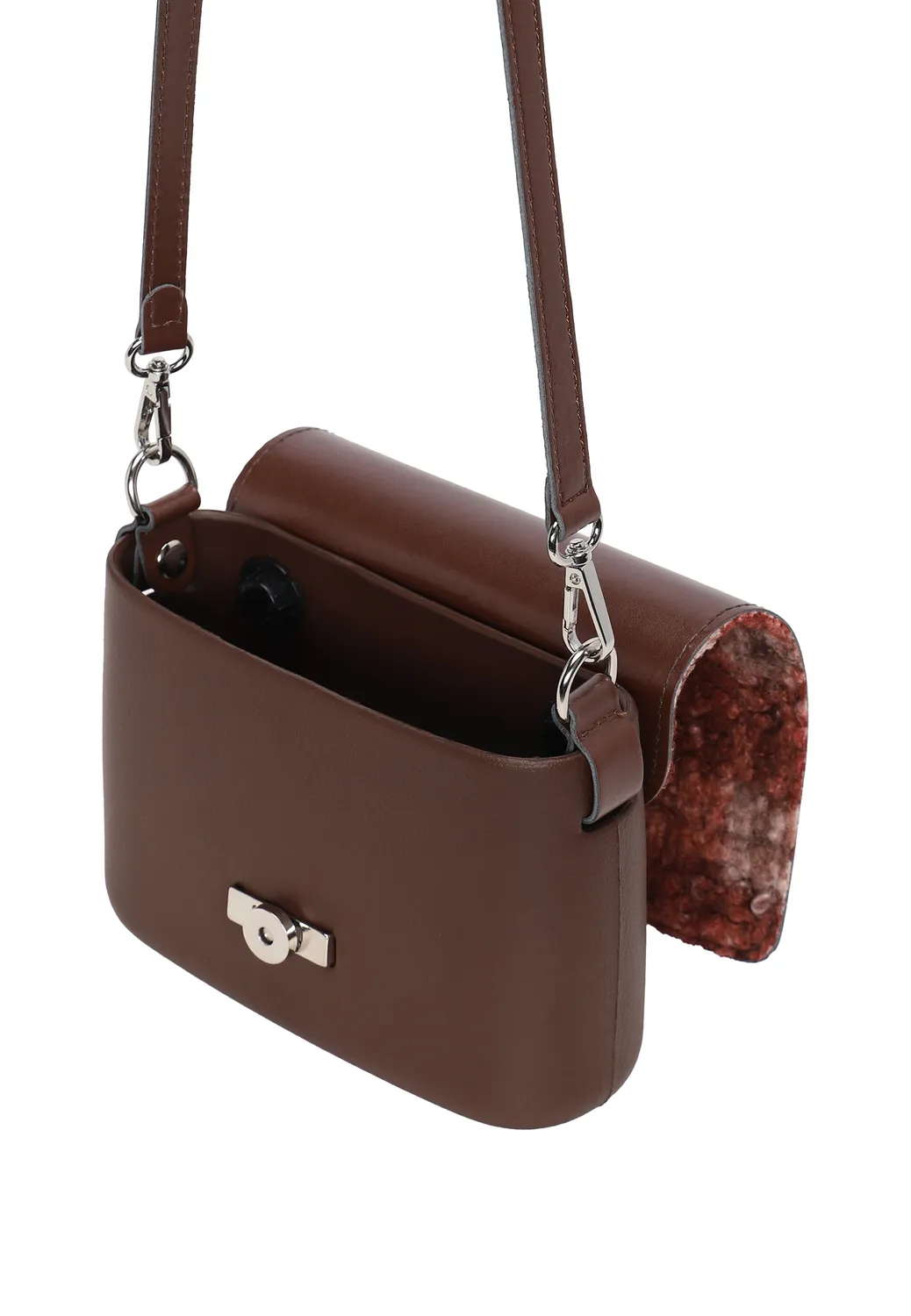 O bag O Pocket pochette Tartan 3D Chocolat bandoulière