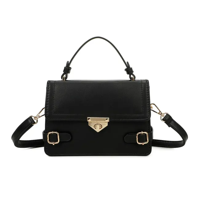 Gallantry Petit Chic petit sac rabat noir doré