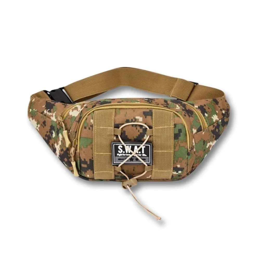 Maison Sacoches Sixian sac banane militaire noir nylon