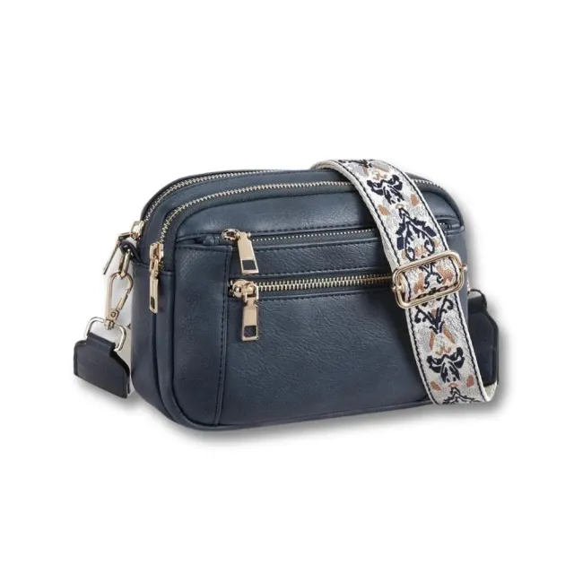 Maison Sacoches Flavia sacoche femme cuir PU Brun compact