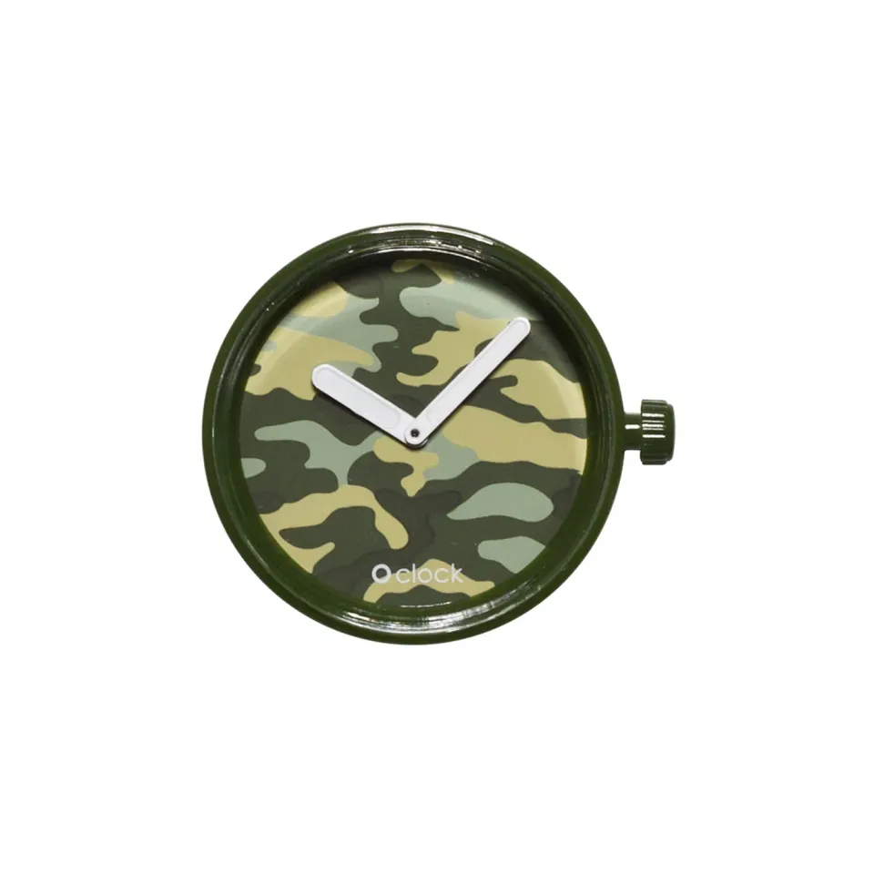 O bag O clock graphique camouflage mécanisme montre
