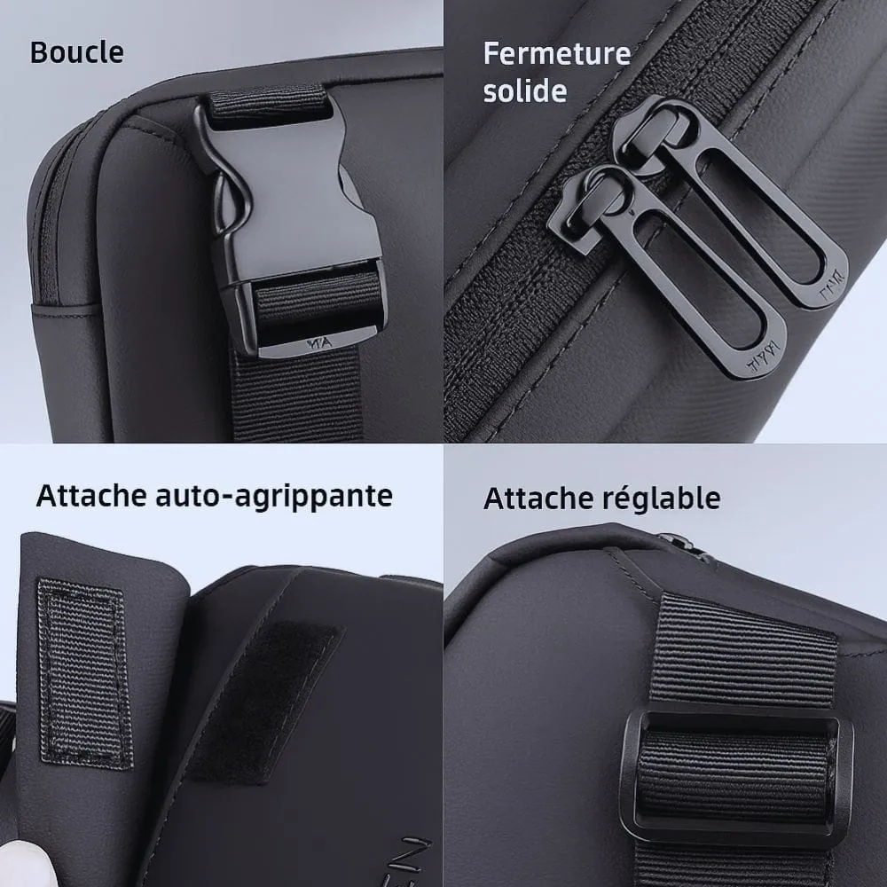 Maison Sacoches Delta sacoche nylon homme noir