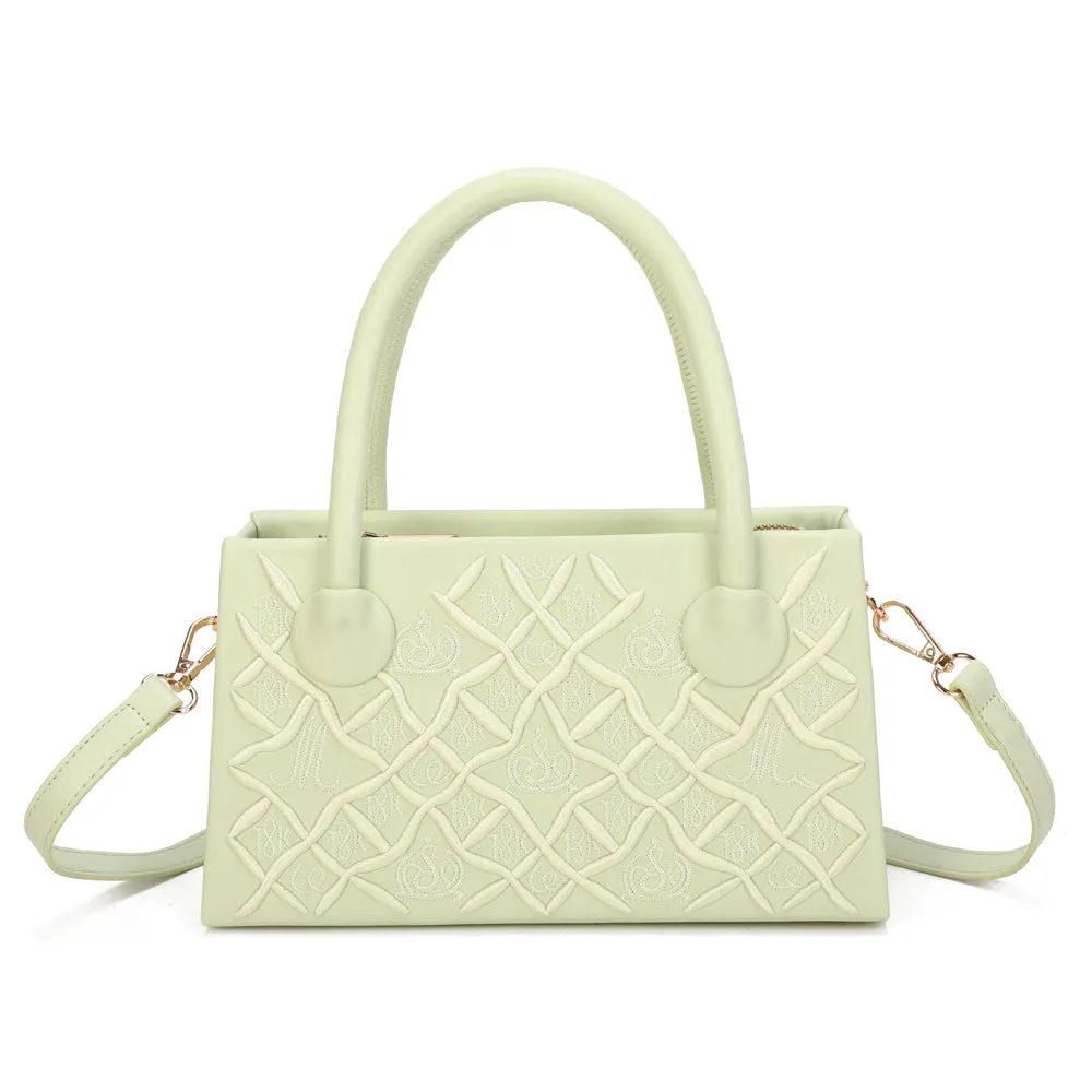 Gallantry Sienna sac à main noir motif embossé