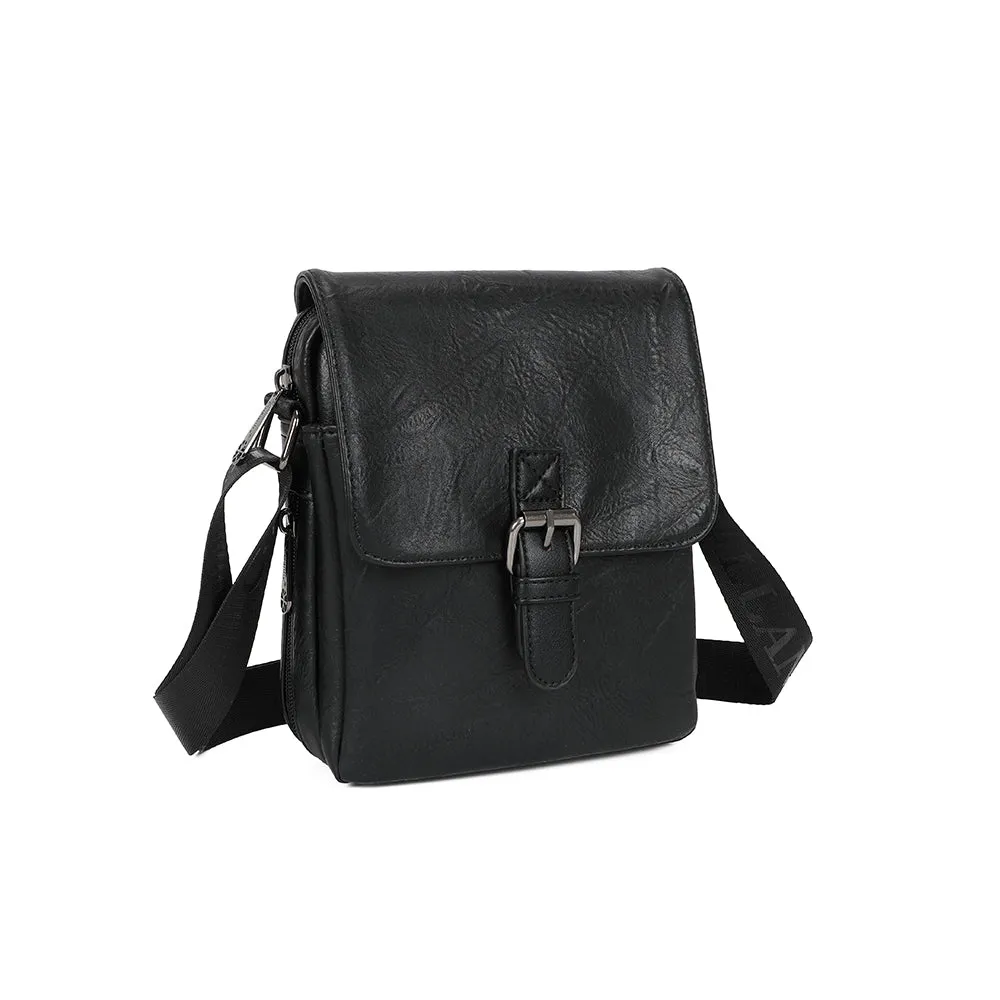 Gallantry Milo sac bandoulière noir rabat boucle