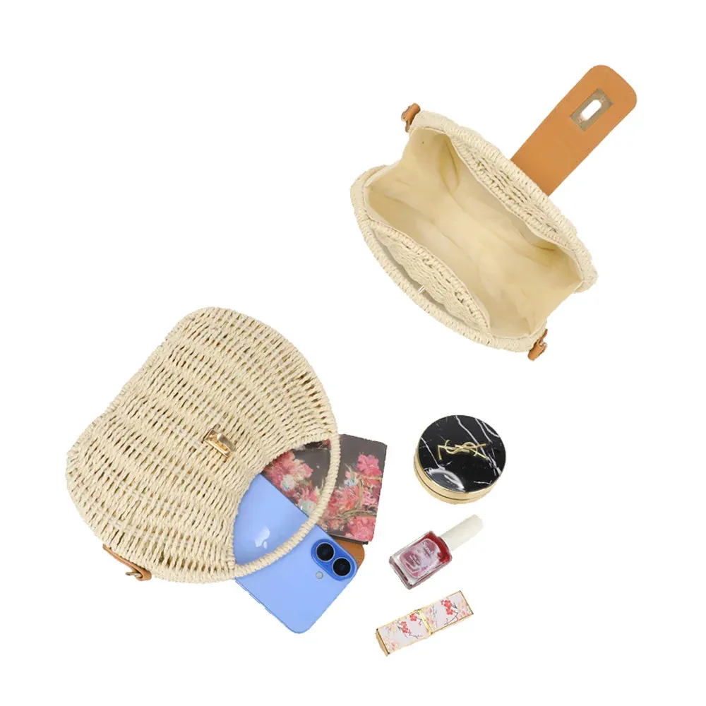 Gallantry Paris Palma sac main beige paille