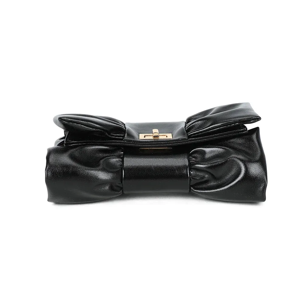 Gallantry Paris La Diva pochette soirée noir nœud brillant