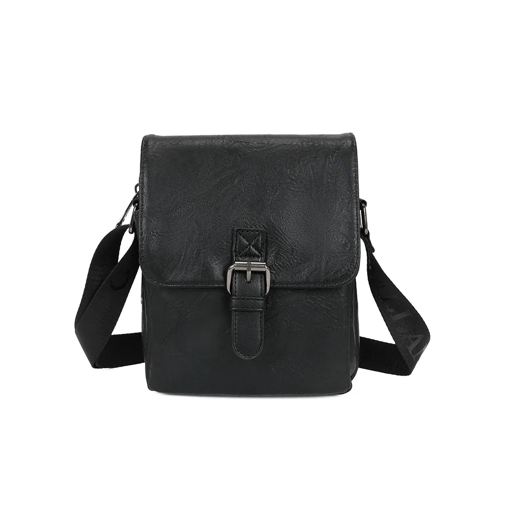 Gallantry Milo sac bandoulière noir rabat boucle
