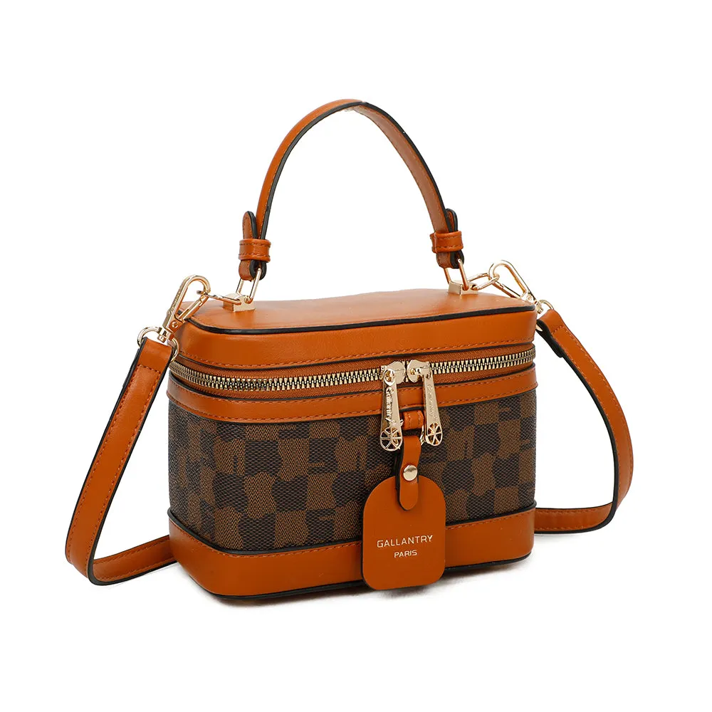 Gallantry Paris Bambino Chic sac vanity damier marron