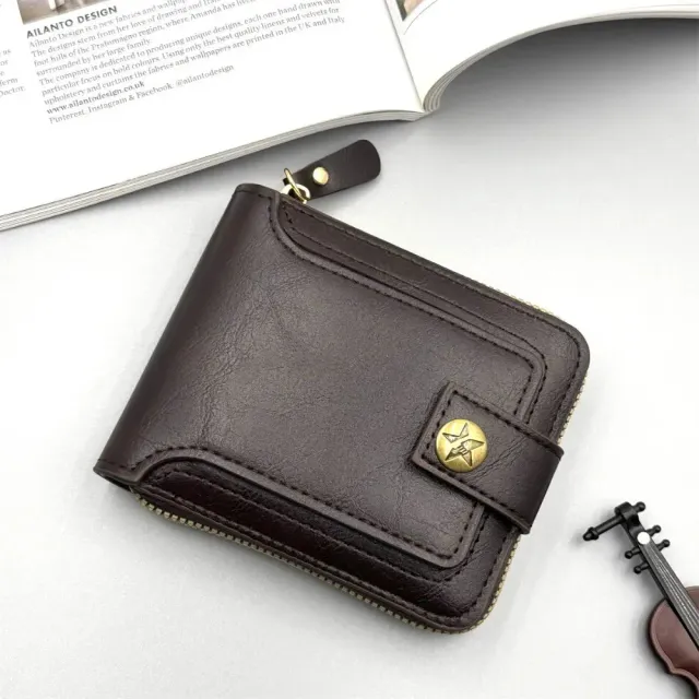 Mon Sacoche Zippé Multi-Compartiments portefeuille café