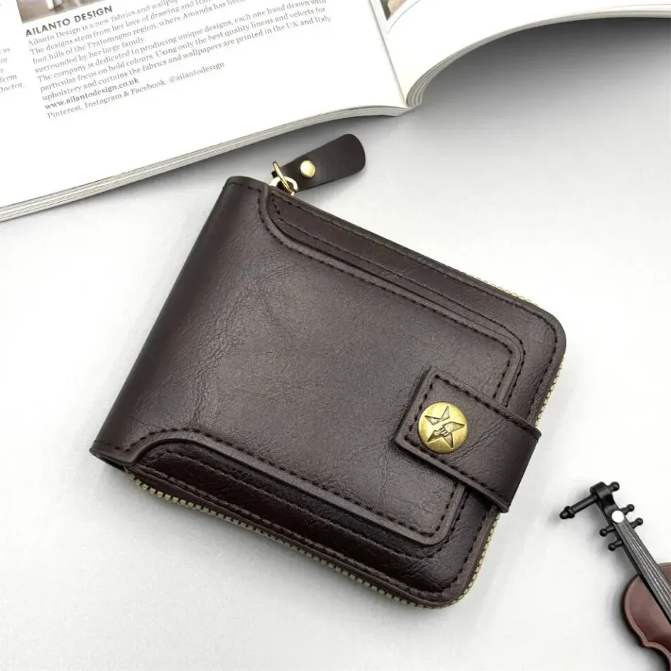 Mon Sacoche Zippé Multi-Compartiments portefeuille café