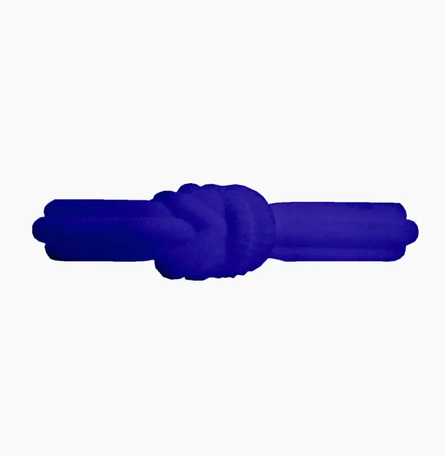 O bag Knot Single bracelet bleu électrique silicone