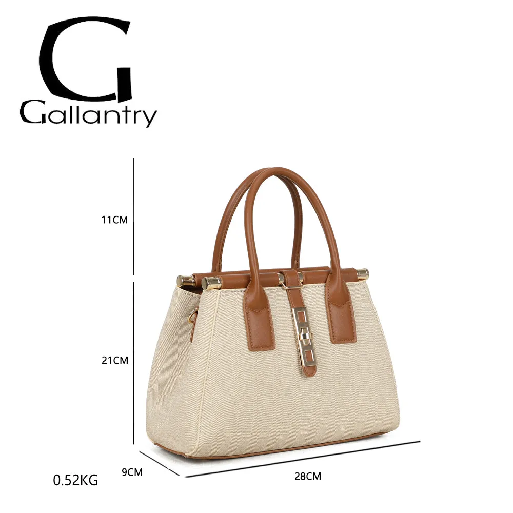 Gallantry Paris Loria Signature sac à main noir fermoir
