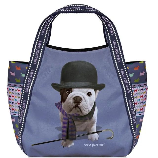 Téo Jasmin Oslo cabas motif chien toile polyester coton