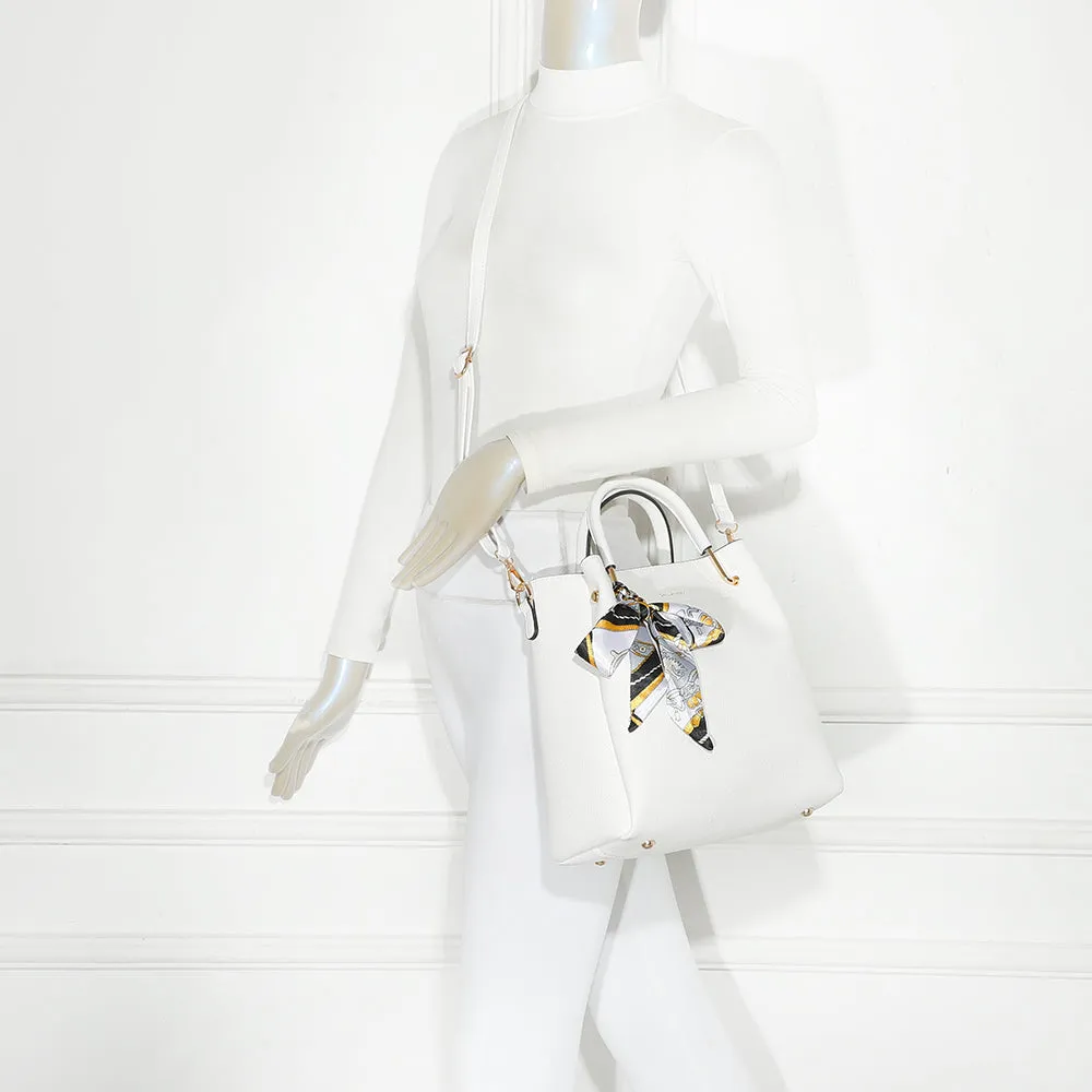 Gallantry Paris Nina sac à main beige foulard grainé